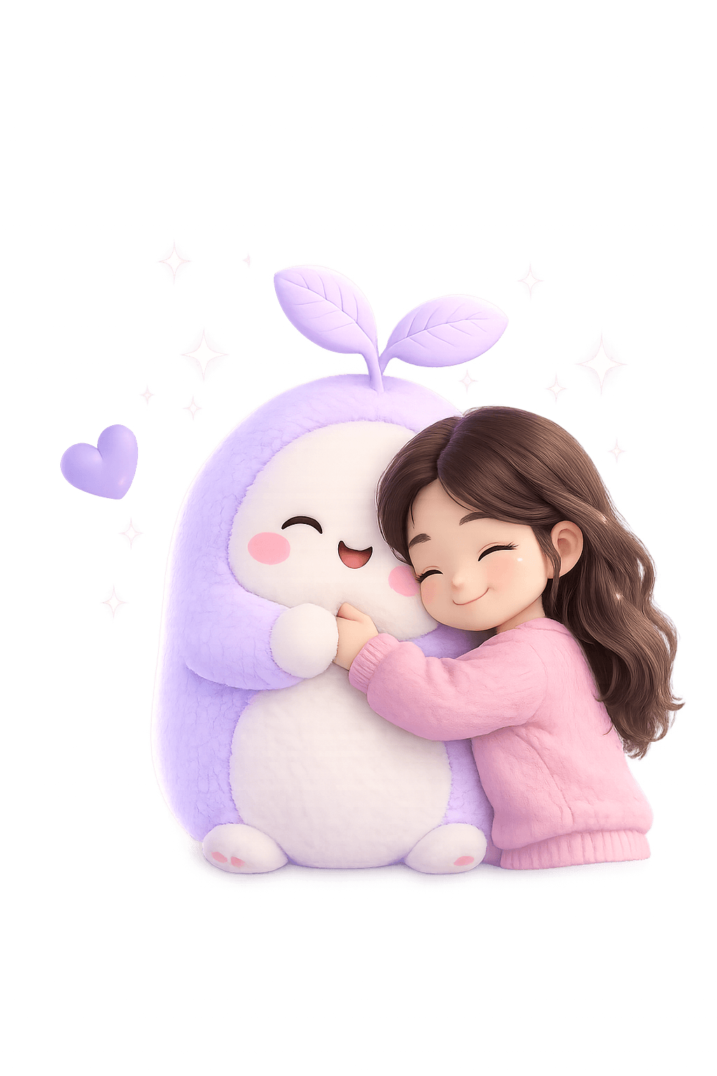 Eiva hugging mascot